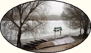 The frozen Tumen River Tumen River