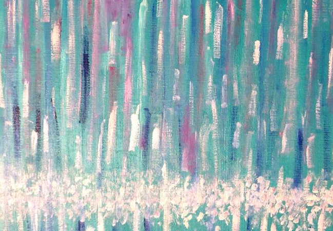 rain splattering on a surface